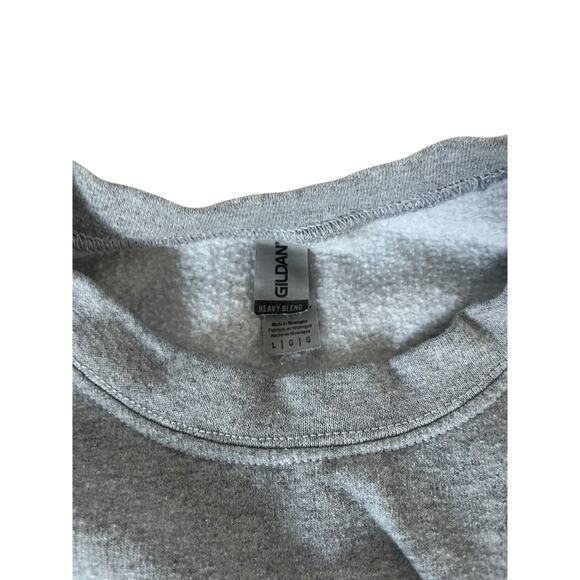 Gildan Gray Show Girls Puppy Dog Graphic Pullover Sweatshirt Youth Size Large - Picture 3 of 6